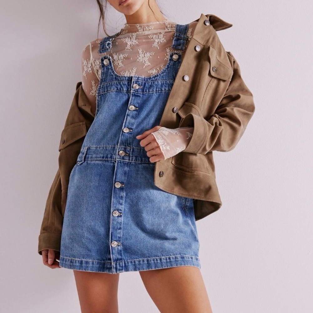 Free People Edie Blue Denim Dress